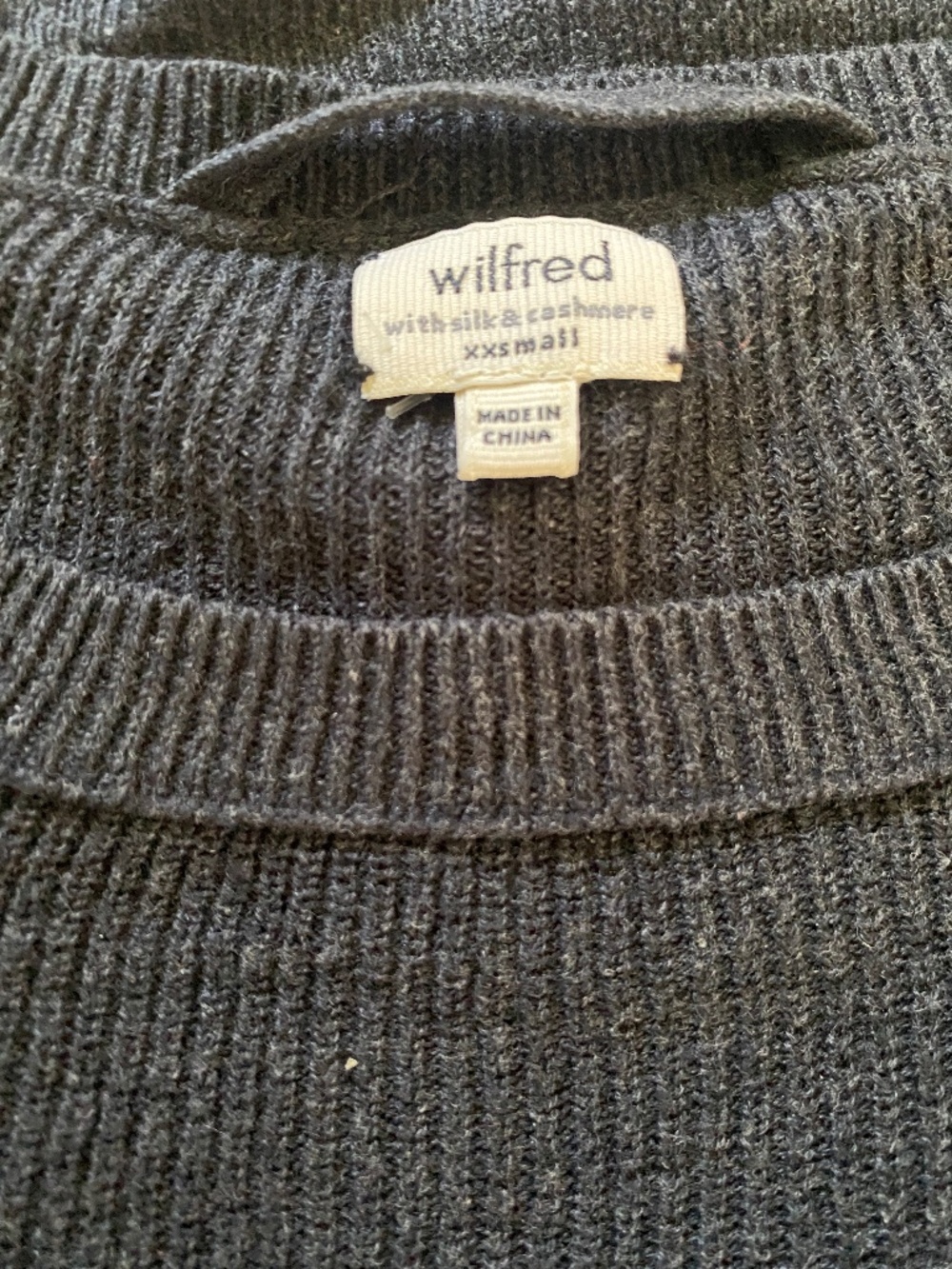 Linen Silk Cashmere Light Summer Sweater - Wilfried Balzac Charcoal XXS